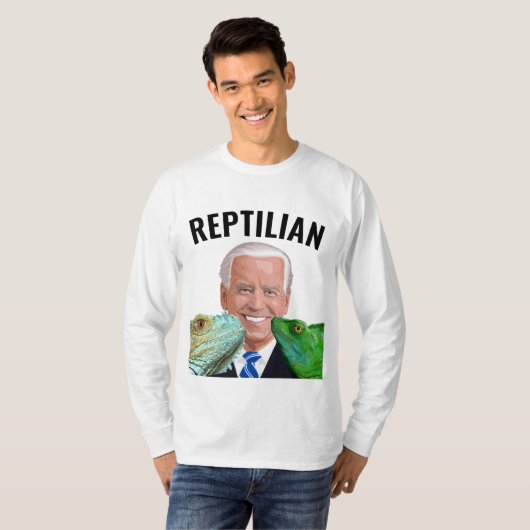JOE BIDEN REPTILIAN FUNNY T-SHIRS T-SHIRT (Voorkant volledig)