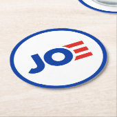Joe Biden Ronde Kartonnen Onderzetter (Gebogen)