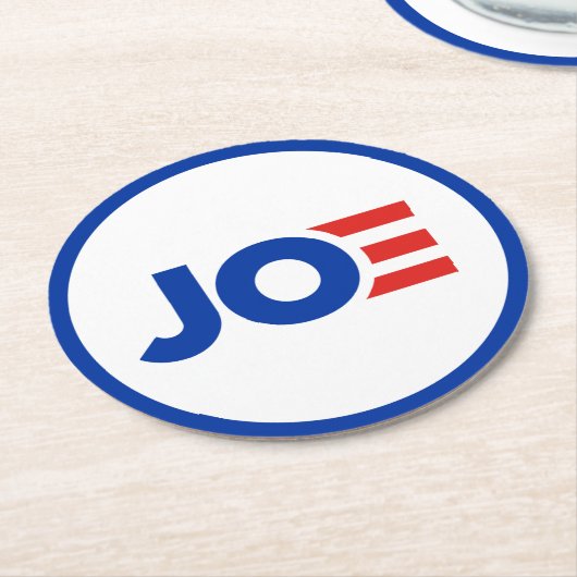 Joe Biden Ronde Kartonnen Onderzetter (Gebogen)