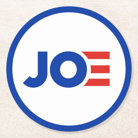 Joe Biden Ronde Kartonnen Onderzetter (Voorkant)