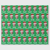 Joe Biden Santa Hat C'mon Man Groene Kerst Cadeaupapier (Vlak)