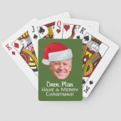 Joe Biden Santa Hat - C'mon Man Merry Kerstmis Pokerkaarten (Achterkant)