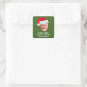 Joe Biden Santa Hat C'mon Man Merry Kerstry Vierkante Sticker (Tas)