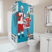 joe biden santa kamala harris blauw wit huis douchegordijn (In situ)