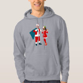 joe biden santa kamala harris blue kermas hoodie (Voorkant)