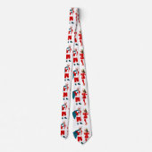 joe biden santa kamala harris blue kermas stropdas (Achterkant)