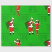 joe biden santa kamala harris kerstmis cadeaupapier (Vlak)