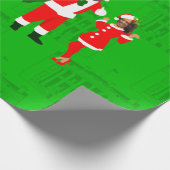 joe biden santa kamala harris kerstmis cadeaupapier (Hoek)