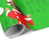 joe biden santa kamala harris kerstmis cadeaupapier (Rol Hoek)