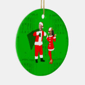 joe biden santa kamala harris kerstmis keramisch ornament (Rechts)