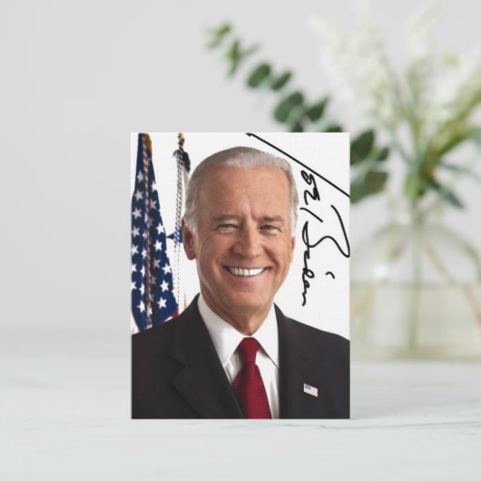 Joe Biden Signature Briefkaart (Staand voorkant)