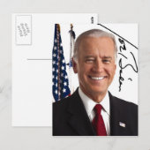 Joe Biden Signature Briefkaart (Voorkant / Achterkant)