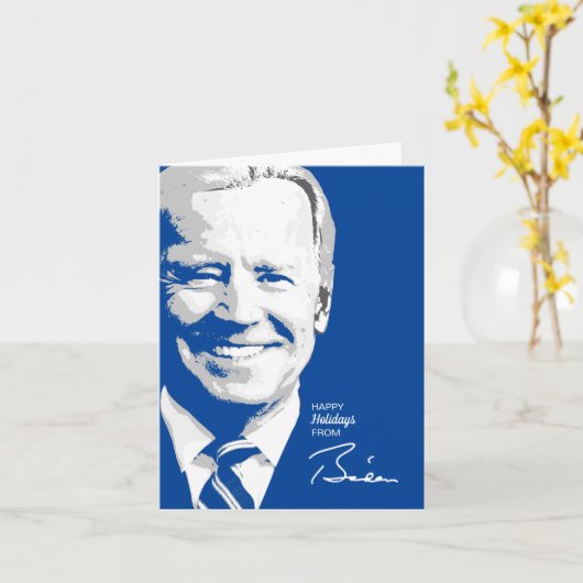 Joe Biden Signature Kaart (Gele Bloem)