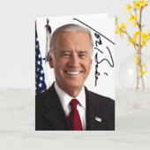 Joe Biden Signature Wenskaart Kaart (Gele Bloem)