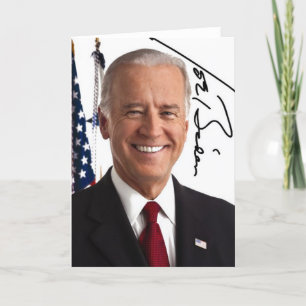 Joe Biden Signature Wenskaart Kaart