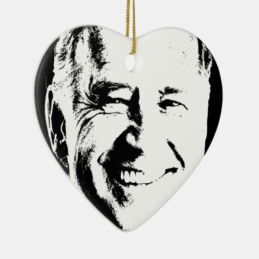 JOE BIDEN STAMP INK ART KERAMISCH ORNAMENT (Rechts)
