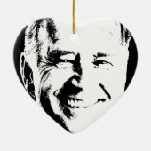 JOE BIDEN STAMP INK ART KERAMISCH ORNAMENT (Achterkant)