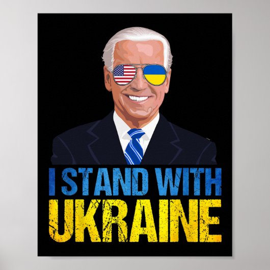 Joe Biden Stand With Ukraine - American Support Uk Poster (Voorkant)