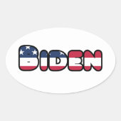 Joe Biden steunt Amerikaanse President Verkiezinge Ovale Sticker (Voorkant)