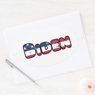 Joe Biden steunt Amerikaanse President Verkiezinge Ovale Sticker