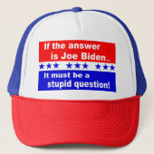 Joe Biden Stupid Vraag Trucker Pet (Voorkant)