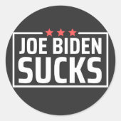 joe Biden Sucks Ronde Sticker (Voorkant)