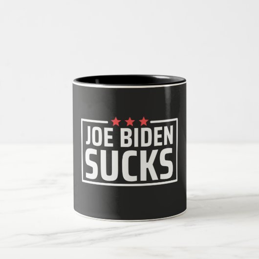 joe Biden Sucks Tweekleurige Koffiemok (Center)