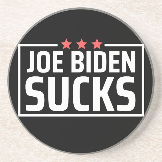 joe Biden Sucks Zandsteen Onderzetter (Voorkant)
