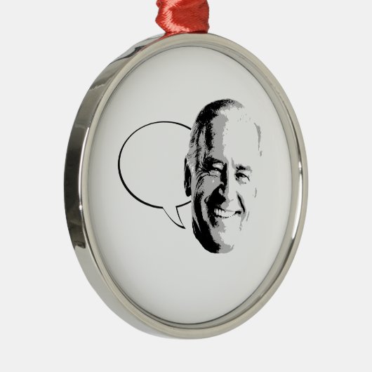 JOE BIDEN TALK BUBBLE -.png Metalen Ornament (Rechts)