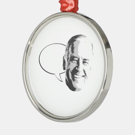 JOE BIDEN TALK BUBBLE -.png Metalen Ornament (Links)