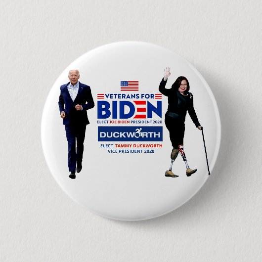 Joe Biden/Tammy Duckworth 2020 Ronde Button 5,7 Cm (Voorkant)