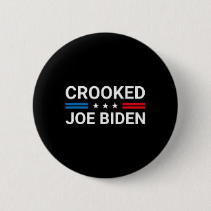 Joe Biden Trump citaat genaamd Joe Biden Crooked Ronde Button 5,7 Cm