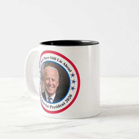 Joe Biden Tweekleurige Koffiemok (Voorkant links)