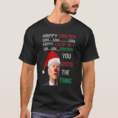 Joe Biden Ugly KerstSweater voor Mannen T-shirt (Voorkant)