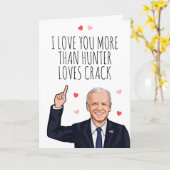 Joe Biden Valentijn - Ik hou meer van jou dan van  Kaart (Gele Bloem)
