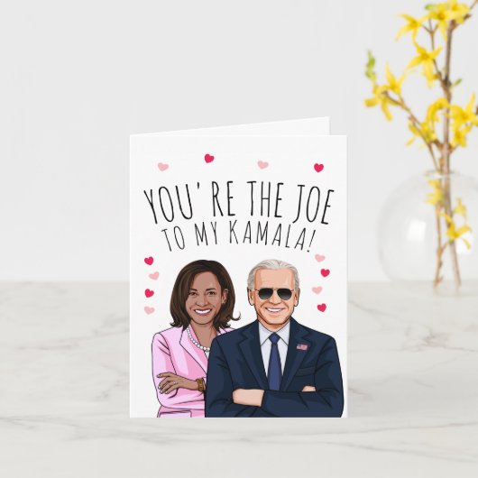 Joe Biden Valentijn: Jij bent de Joe voor mijn Kam Kaart (Gele Bloem)