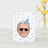 Joe Biden Verjaardagshoed Kaart (Gele Bloem)