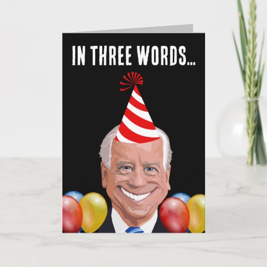 JOE BIDEN VERTROUWDE BIRTHDAY FUNNY KAARTEN (Voorkant)
