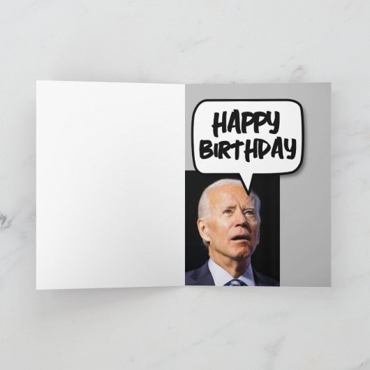 JOE BIDEN VERTROUWDE BIRTHDAY FUNNY KAARTEN (Binnen)