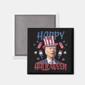 Joe Biden verwarde de groente 4e van Halloween Fou Magneet (Voorkant / Achterkant)