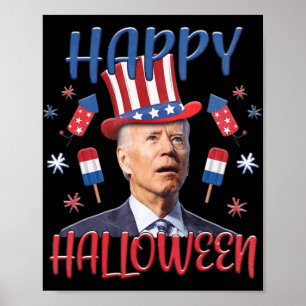 Joe Biden verwarde de groente 4e van Halloween Fou Poster