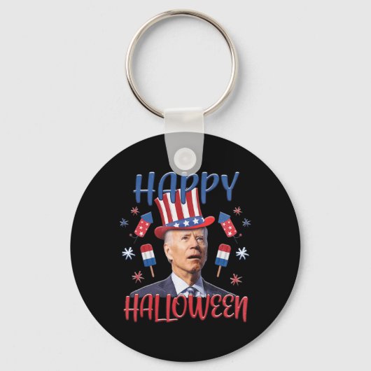 Joe Biden verwarde de groente 4e van Halloween Fou Sleutelhanger (Voorkant)
