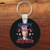Joe Biden verwarde de groente 4e van Halloween Fou Sleutelhanger (Voorkant)