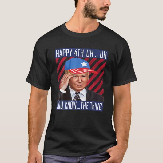 Joe Biden verwarde de vrolijke grappigheid 4 juli T-shirt (Voorkant)