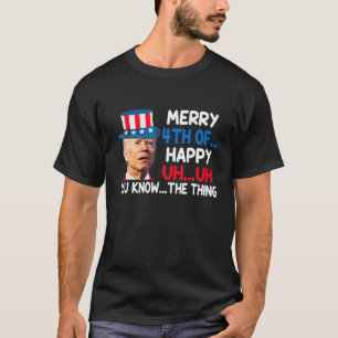 Joe Biden verwarde de vrolijke grappigheid 4 juli T-shirt