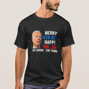 Joe Biden verwarde de vrolijke grappigheid 4 juli T-shirt