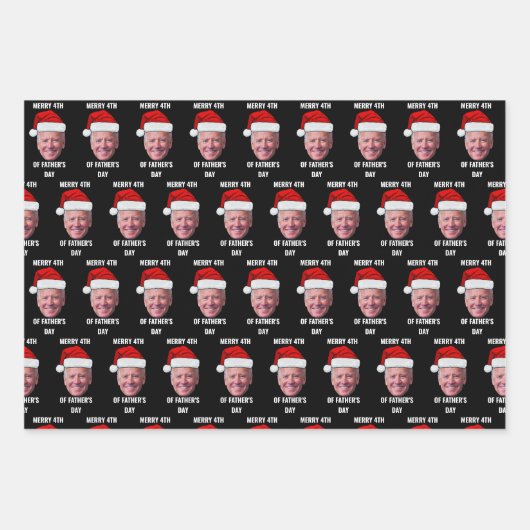 Joe Biden verwarde patriottische vrolijke kerst Inpakpapier Vel (Voorkant 2)