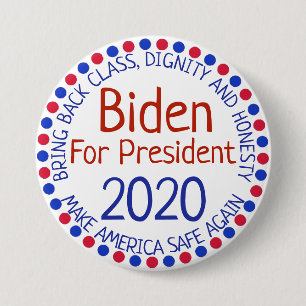 Joe Biden voor de President Verkiezing 2020 Button