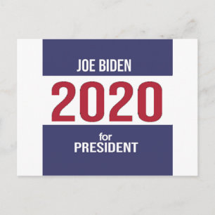 Joe Biden voor de verkiezingen in President 2020 i Briefkaart