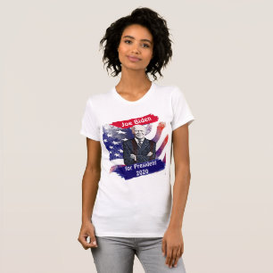 Joe Biden voor de verkiezingen van 2020 in Preside T-shirt